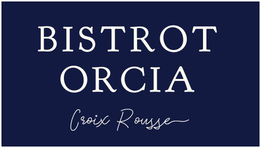 Logo Bistrot Orcia fond bleu